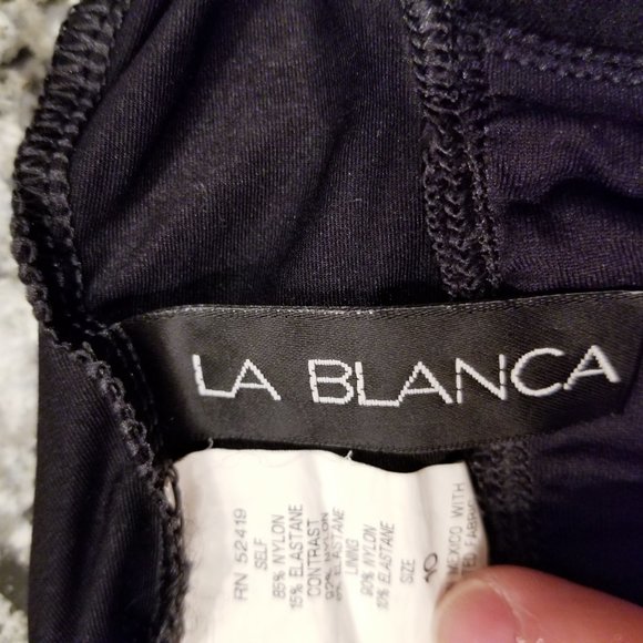 La Blanca Black Tankini Top - Size 10 - Picture 6 of 8